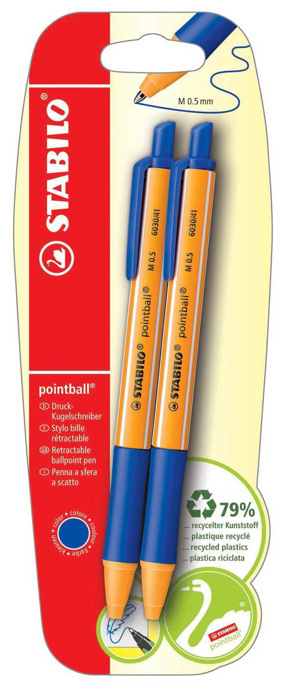 STABILO pointball blau 2St