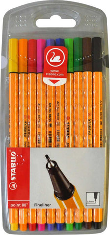 Stabilo Filz.Point0.4mm10Farb.