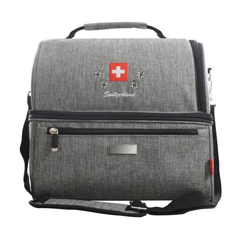 Swiss Ethno Kühltasche – 2 Fächer, Nylon 600D & Schultergurt