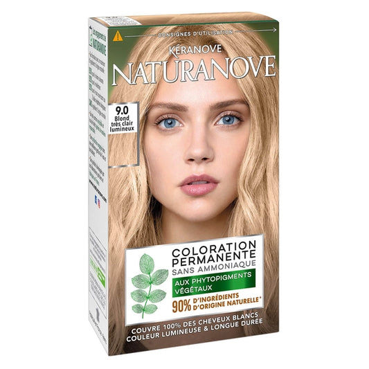 🌟 Naturanove Coloration Permanente Blond Très Clair Lumineux 9.0 🌟