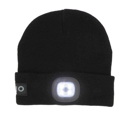 Star LED Duo Strickmütze – USB, Doppelte LED & 3 Dimmstufen