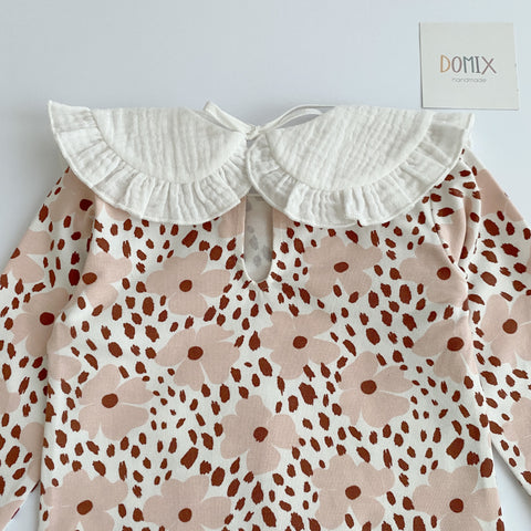 Floral Bodysuit with Elegant Collar