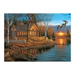 Blockhütte am See 1000 Teile