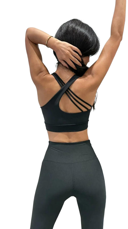 396 - Brassière de sport noire - Confort et style 🖤✨