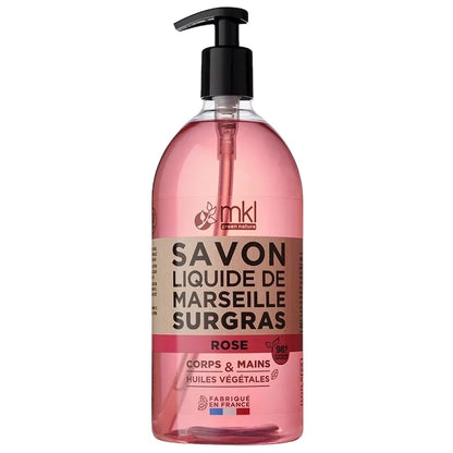 MKL GREEN NATURE - Savon Liquide de Marseille Rose (1L) - Pure Élégance pour Votre Peau 🌹🧴✨