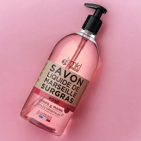 MKL GREEN NATURE - Savon Liquide de Marseille Rose (1L) - Pure Élégance pour Votre Peau 🌹🧴✨