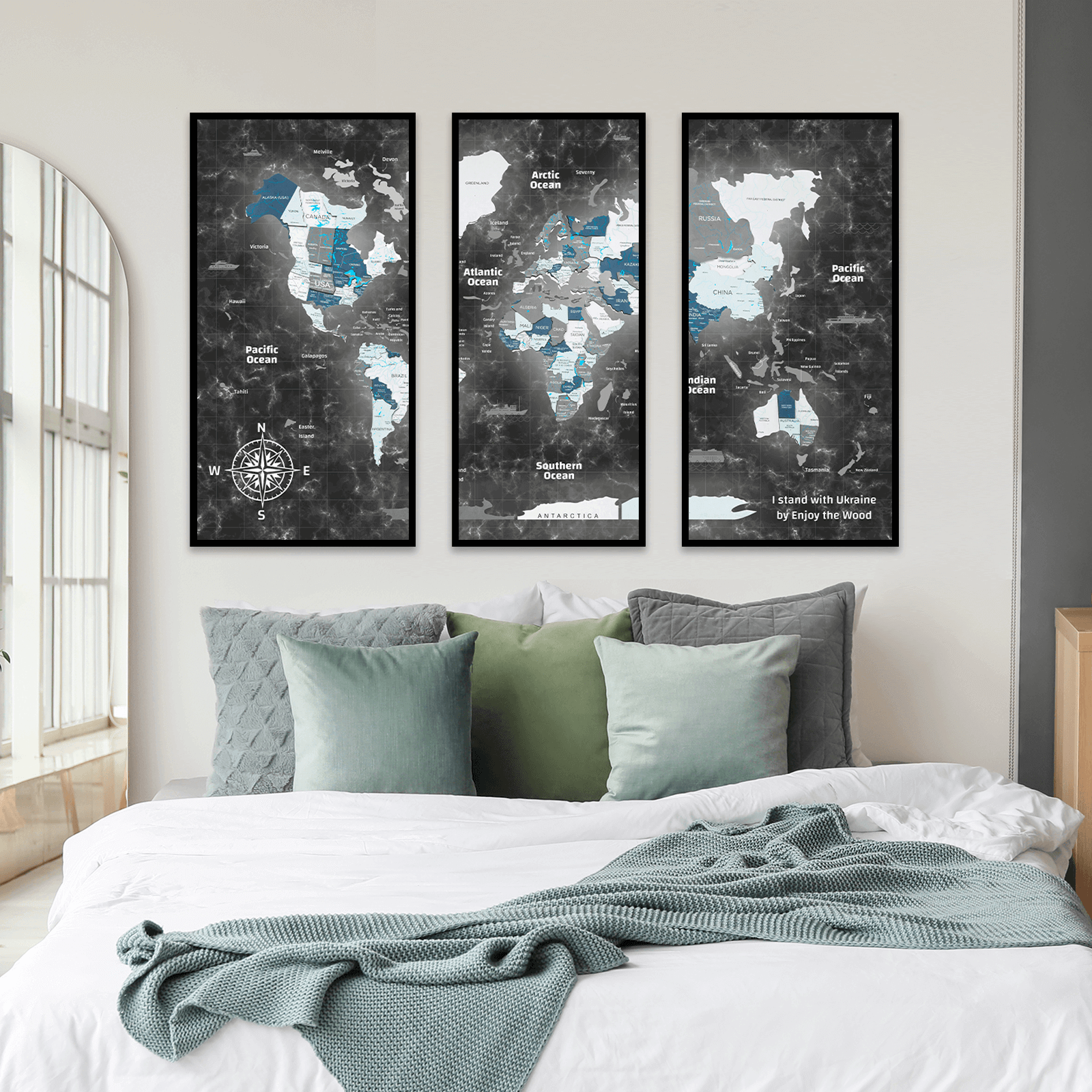 modern triptych wall art