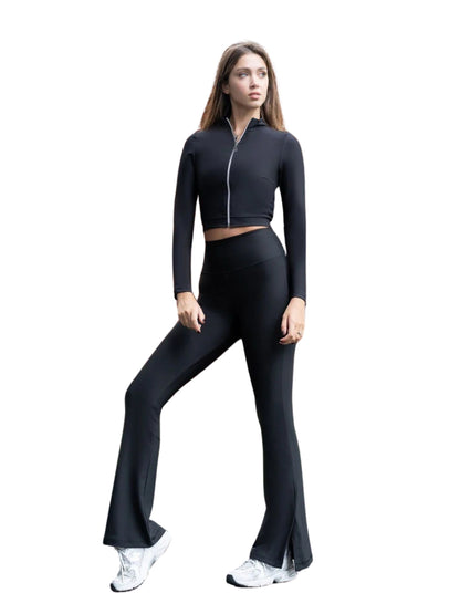 1257 Leggings espagnols Split en noir