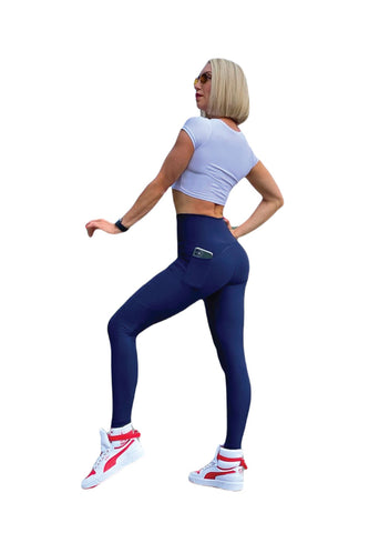 988 Pocket Leggings in Navy Blau
