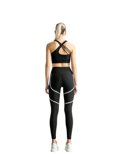 Orly - Sport Leggings Svart & Hvit - Hev Ditt Trening 🏋️‍♀️