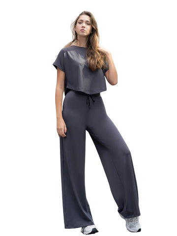 MoYoCo - Yoga T-Shirt Antraciet - Perfecte Comfort 🧘‍♀️✨