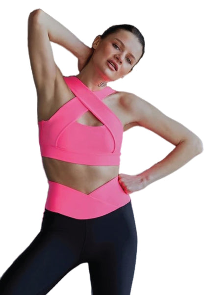 193 - Urringad Sport-BH i Rosa - Håll Stiligt & Säkert! 💖