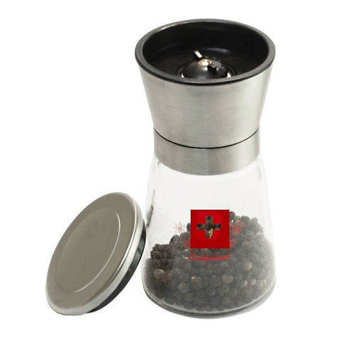 Spice Gewürzmühle aus Edelstahl & Glas mit Keramikmahlwerk