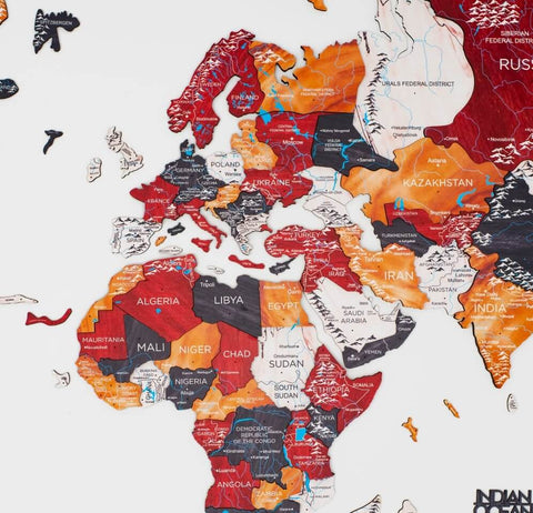 colorful map of the world