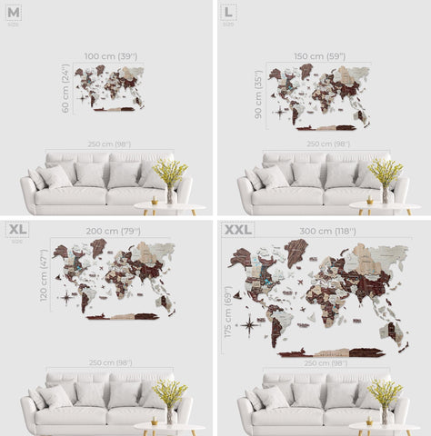 map with magnetic pins for travel