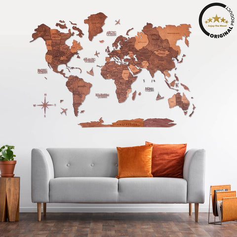 world map puzzle oak