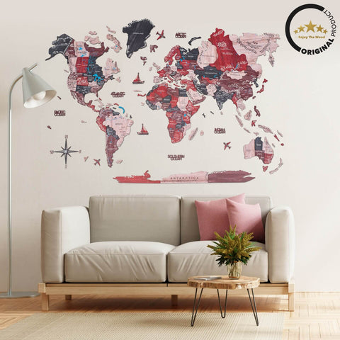 red world map