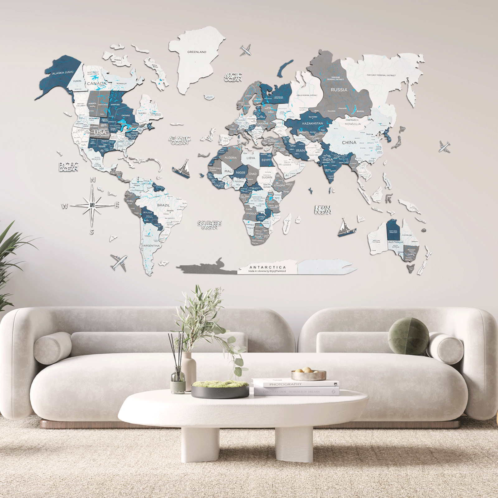 world map with continents