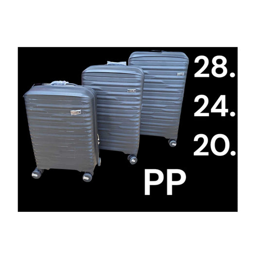 3er Kofferset CAPITAL – Polypropylen (PP) – Größen 20", 24", 28" – Trolley mit 360° Rollen