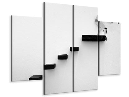 Leinwandbild 4-teilig In The Swimming Pool