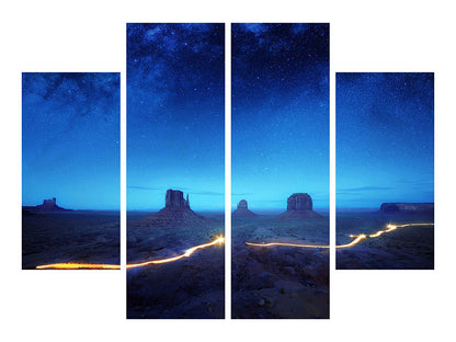 Leinwandbild 4-teilig Magic Monument Valley