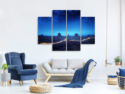 Leinwandbild 4-teilig Magic Monument Valley