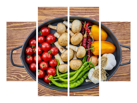 Leinwandbild 4-teilig Zum Kochen bereit