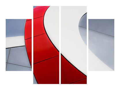 Leinwandbild 4-teilig Red Bow