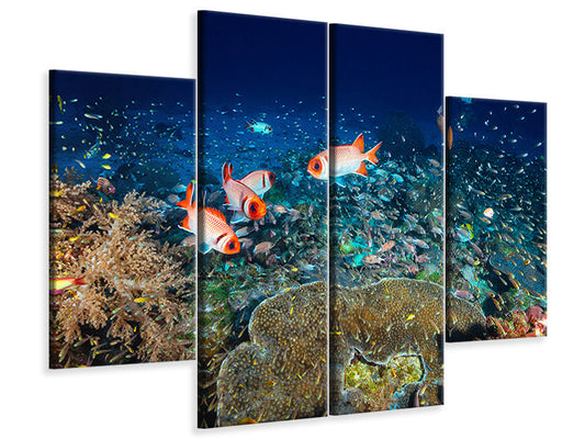 Leinwandbild 4-teilig Reef LifeII
