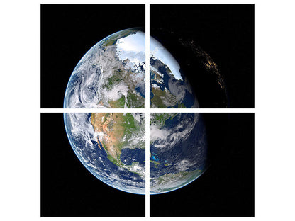 Leinwandbild 4-teilig Die Erde auf der wir leben