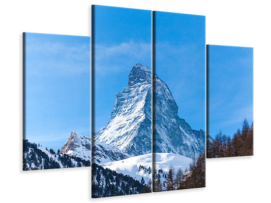 Leinwandbild 4-teilig Das majestätische Matterhorn