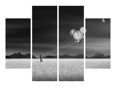 Leinwandbild 4-teilig Time Keeper