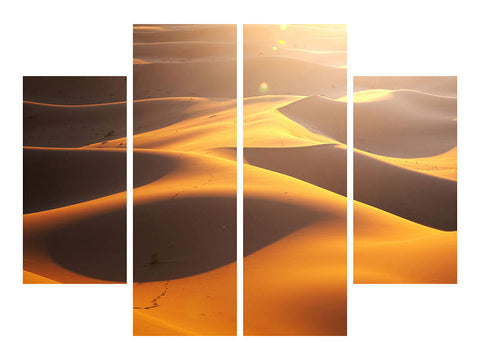 Leinwandbild 4-teilig Wüstenwanderung