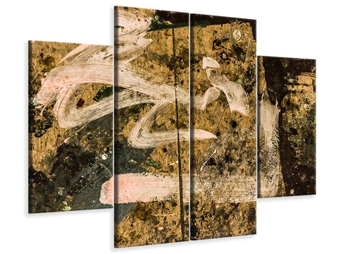 Leinwandbild 4-teilig Writing On The Wall