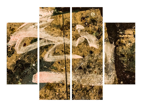 Leinwandbild 4-teilig Writing On The Wall