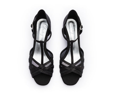 Grace Bliss Tanzschuhe in Schwarz Satin