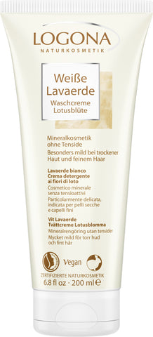 LOGONA Lavaerde Waschcreme Weiss Lotusbl