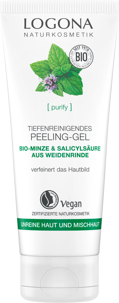 LOGONA Minze Peeling-Gel tiefenreinigend