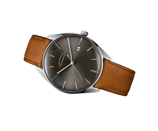 Elka Uhr - Cognac Lederband Zeitmesser ⌚ D03-0806