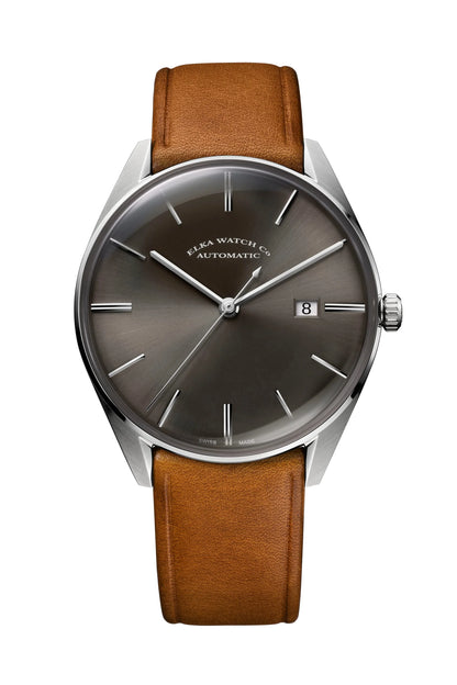 Elka Ur - Cognac Læderrem Tidsur ⌚ D03-0806