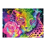 Neon Regenbogen Leopard 1000 Teile