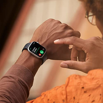 Apple Watch Series 8 (GPS + Cellular, 45mm) Smartwatch - Aluminiumgehäuse Product(RED), Sportarmband Product(RED) - Regular. Fitnesstracker, Blutsauerstoffund EKGApps, Wasserschutz