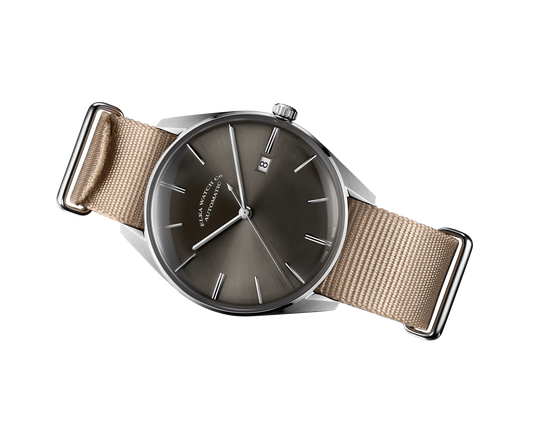  Montre Elka - Bracelet Nato beige - Tendance et élégante ⌚ D03-0901