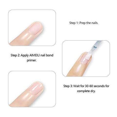 AIMEILI Nail Primer Gel Nail Prep Bond Primer für Gelnägel UV LED Gel Nagellack Acrylpulver Acryl Nägel 10ml