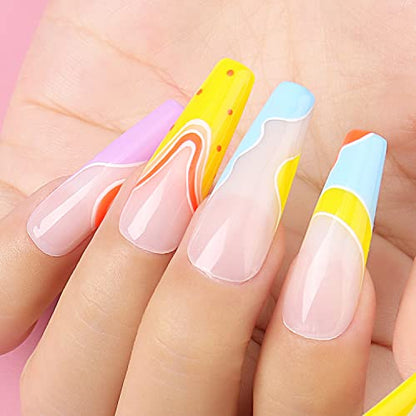 AIMEILI UV LED Gellack mehrfarbig ablösbarer Gel Nagellack Neon Gel Polish Set Kit - 6 x 10ml - Set Nummer 12