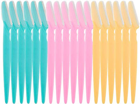 ILLUVA 18 Stück Augenbrauenrasierer, sicherer Gesichtshaarentferner, Gesichtsrasierer, Peeling-Dermaplaning-Werkzeug für Damen und Herren