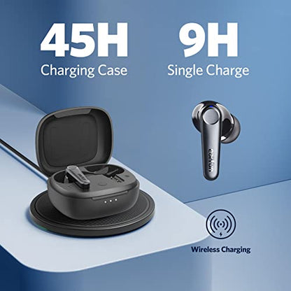 EarFun Air Pro 3 Bluetooth Kopfhörer In Ear, 43dB Hybrid Aktive Noise Cancelling Kopfhörer Kabellos, HiFi Sound Qualcomm aptX Adaptive, 6 Mikrofone CVC 8.0 Anrufe, Multipoint, 45H Akku, App Steuerung