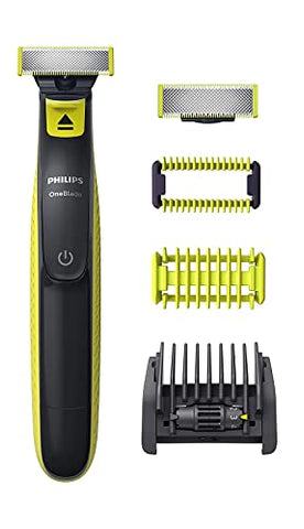 Philips OneBlade Face & Body - Elektrischer Bartschneider und Rasierer zum Trimmen, Stylen und Rasieren, inkl. 2 Original-Klingen, 5-in-1 Trimmaufsatz & 2 Körperaufsätzen (Modell QP2620/30)