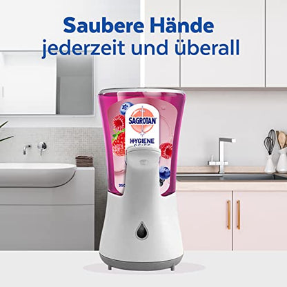 Sagrotan No-Touch Nachfüller Brombeere und Waldfrüchte – Für den automatischen Seifenspender – 5 x 250 ml Handseife