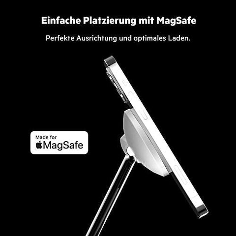 Belkin BoostCharge PRO drahtloses 3-in-1-Ladegerät mit MagSafe für iPhone 14, 13, 12 + Apple Watch + AirPods (lädt iPhone 14-Modelle magnetisch mit bis zu 15 W auf)